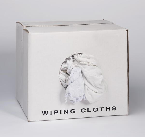 340-10 WHITE KNIT RAGS 8 LB BOX