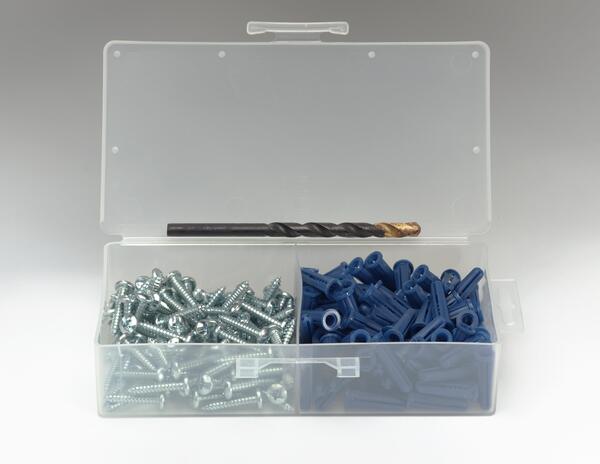 8612E ANCHOR KIT - 12 X 1 PAN HEAD SQUARE DRIVE PLASTIC ANCHOR KIT (100 SCREWS & ANCHORS)