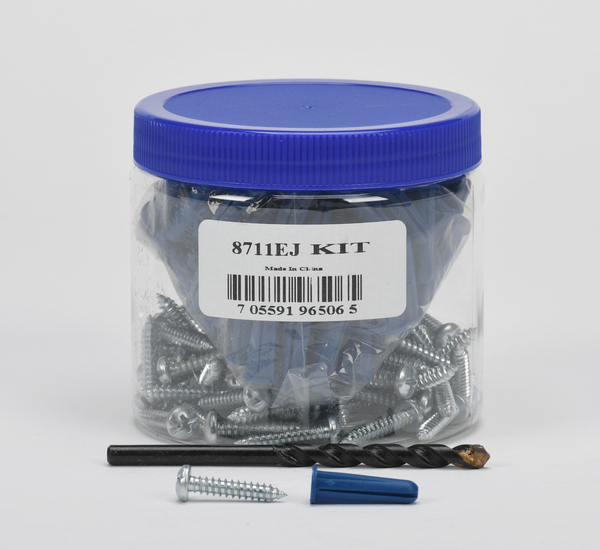 8711EJ ANCHOR KIT - 10 X 1 PAN HEAD COMBO PLASTIC ANCHOR KIT (100 SCREWS & ANCHORS)
