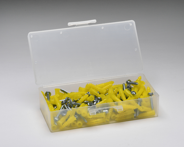 8727E SUPER YELLOW ANCHOR KIT - 8 X 1 HEX HEAD COMBO PLASTIC ANCHOR KIT (100 SCREWS & ANCHORS)