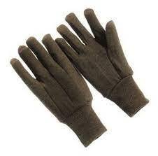 BROWN JERSEY GLOVES